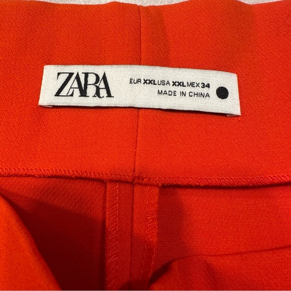 Zara Orange Wide Leg Pants (C) - Picture 7 of 10